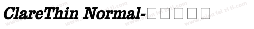 ClareThin Normal字体转换